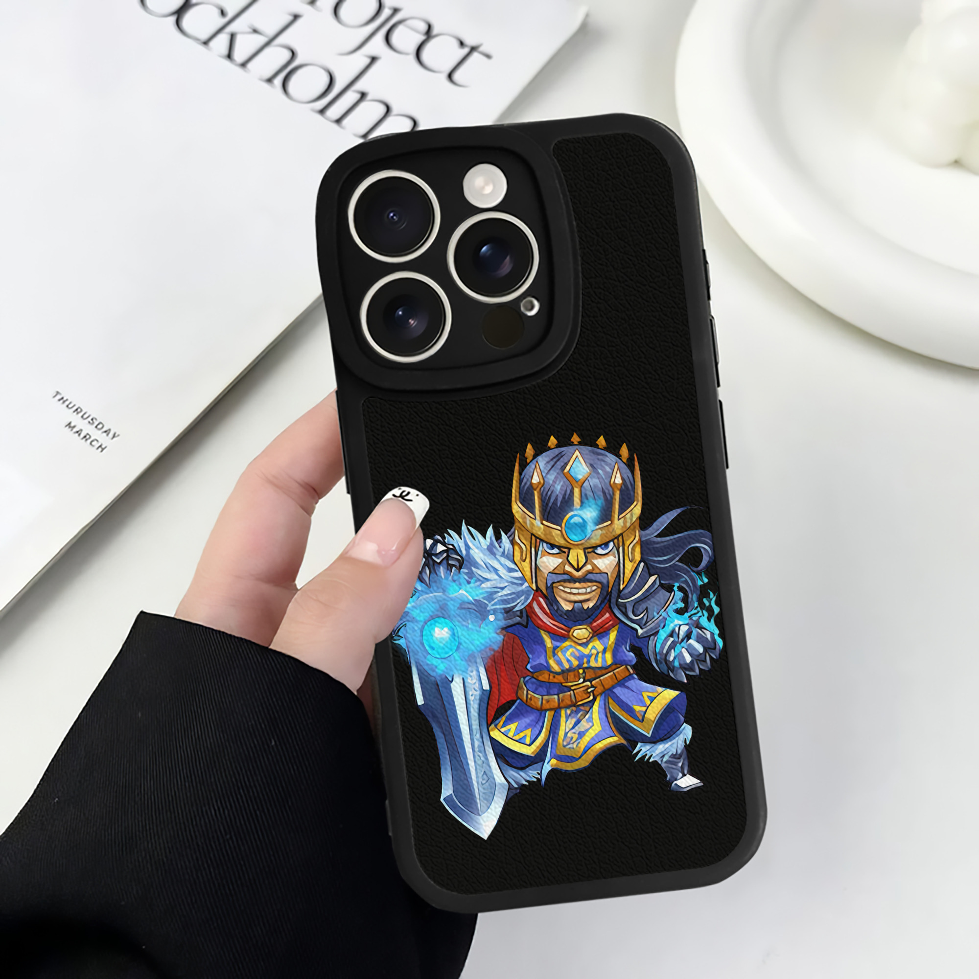 （画像用） リーグ・オブ・レジェンド League of Legends LOL 【iPhone 16シリーズ対応】シリコンスマホケース（レザー調） 材質：シリコン